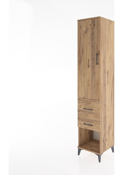 Hyperion Dolap 2 Raflı 2 Çekmeceli Tek Askılı 44x44x221 Çam-çam Atlas Çam
