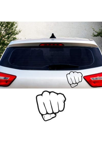 Yumruk Sticker, Oto Sticker, Motor Sticker, Off Road Sticker 25x25 Cm