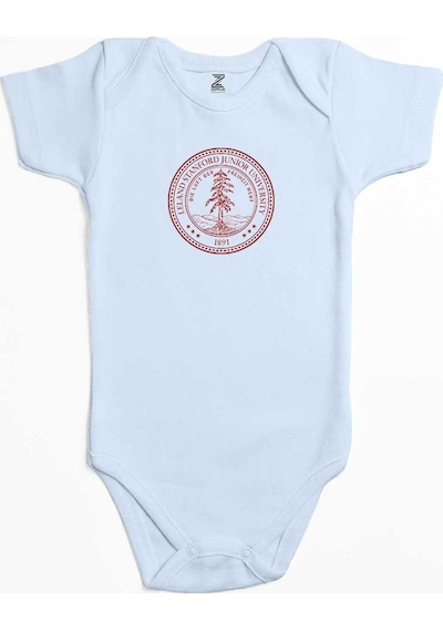 Zepplin Giyim Stanford University Circle Logo Ekru Bebek Body Zıbın