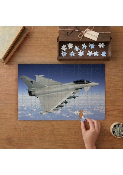 Savaş Uçağı Eurofighter Typhoon Tasarımı 240 Parça Ahşap Puzzle Ahşap Kutuda Mpy20298