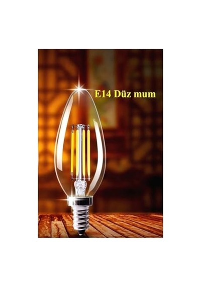 Ayrex Rustik Led Ampul 4w E14 Ince Duy Gün Işığı 3000k 10 Adet Cata Erd25 Düz Mum Ampul Diğer