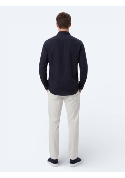 Kip Lacivert Regular Fit Dokuma Casual %100 Pamuk Gömlek