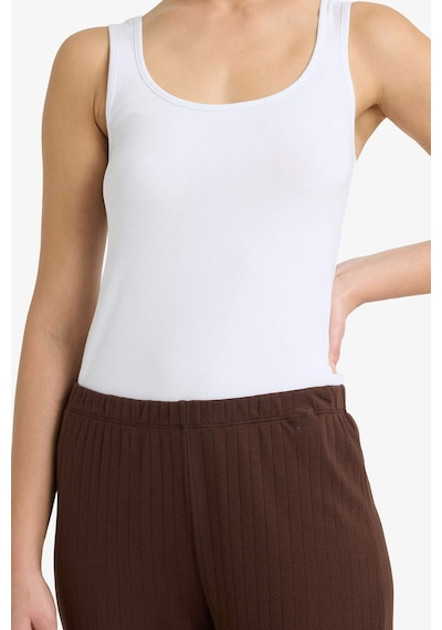 Defacto Regular Fit Pamuklu Atlet R9041az26spwt34 Beyaz-wt34