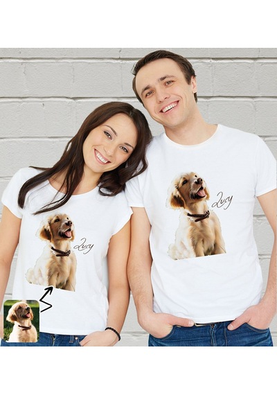 Bk Gift Kişiye Özel Evcil Hayvan Tasarımlı Beyaz Tişört-8, Sevgiliye Hediye, Arkadaşa Hediye, Trend T-shirt Kobitmeyencom33937 Bk Gift