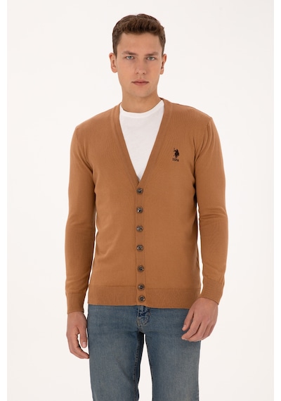 U.s. Polo Assn. Erkek Hırka Triko 50313702-vr233 Bisküvi
