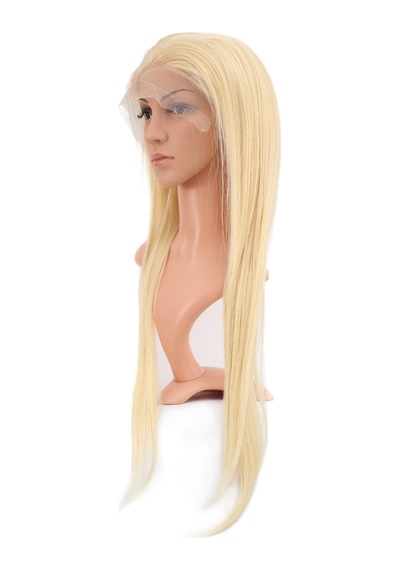 Gerçek Front Lace Düz Platin Tül Peruk - 75-80cm