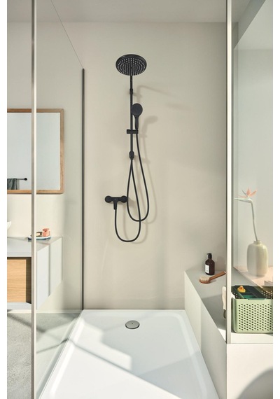 Grohe Tempesta System 250 Duvara Monte Duş Sistemi, Yön Değiştiricili, Mat Siyah - 269802431 Siyah