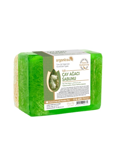 Organicsun Doğal Kabak Lifli Çay Ağacı Sabunu 120 G
