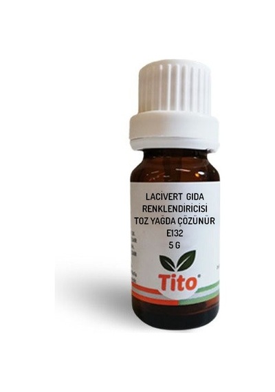 Lacivert Gıda Renklendiricisi Toz Yağda Çözünür E132 5 G