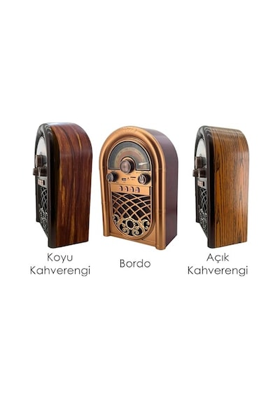 Retro Radyo Taşınabilir Bluetooth Speaker Ve Hoparlör Ahşap Kaplama Klasik Antika Tarzı İç Ve Dış Mekan Multiba