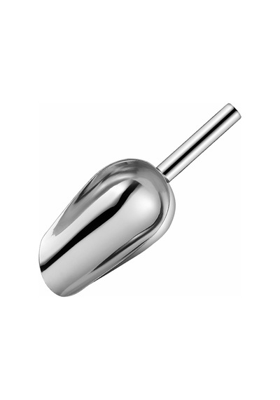 Paslanmaz Çelik Buz Küreği, Metal Kepçe Gıda Kepçesi Tatlı Küreği Mutfak Bar Parti Düğün İçin, Çok Amaçlı Kalınlaştırılmış Gıda Şeker Buz Küreği 8 İnç Ahşap