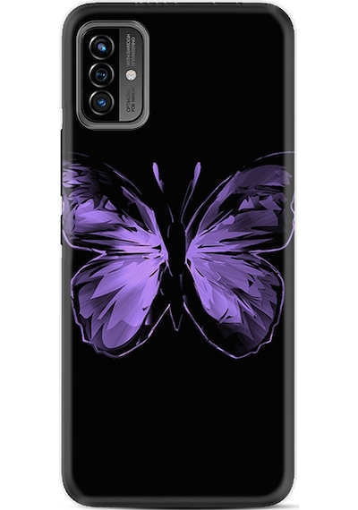Reeder P13 Blue Max Pro Lite 2022Kılıf Resimli Desenli Silikon Platinium Series Black Butterfly 1879