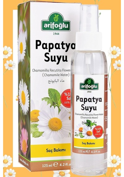 Arifoğlu Papatya Suyu 125ml - Saç Açıcı Sprey, Doğal Cilt Bakım Suyu / Arifoglu Chamomile Water 125ml - Hair Ligh
