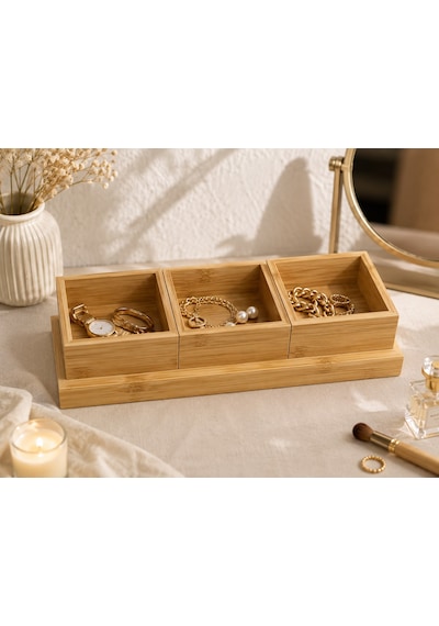Bambu 3 Bölmeli Çok Amaçlı Organizer