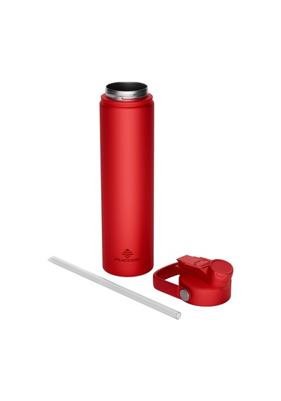 Puccon 750 Ml Kırmızı Paslanmaz Çelik Termos/matara/suluk