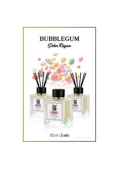3'lü Bubblegum Çubuklu Oda Kokusu 100 Ml Fresh