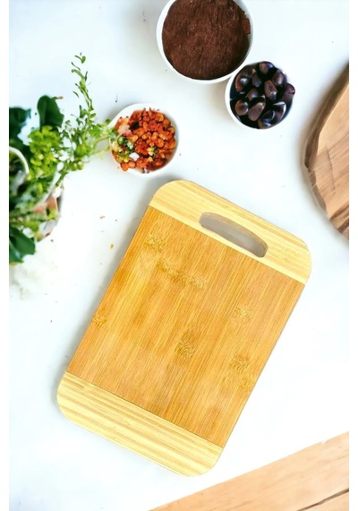 Bambu Kesme Tahtası Oval Kenarlı 32x22x1.8 Cm Bambu Çok Renkli Diğer