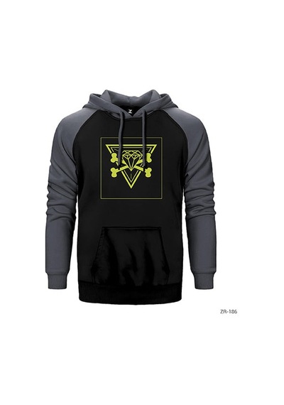 Kesha Kırmızı Renk Reglan Kol Sweatshirt / Hoodie