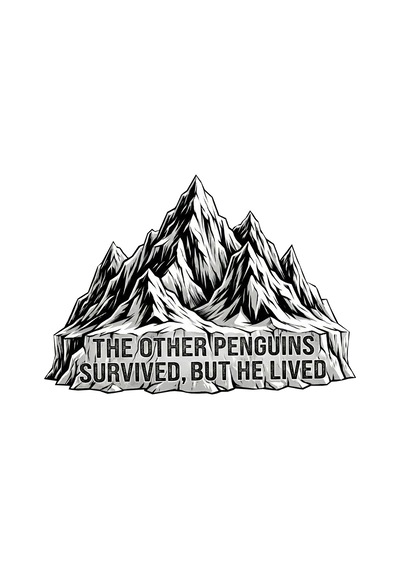 Barlashive Erkek Nihilist Penguen Baskılı 3 İplik Pamuklu Kapüşonlu Sweatshirt Hoodie Beyaz Çok Renkli