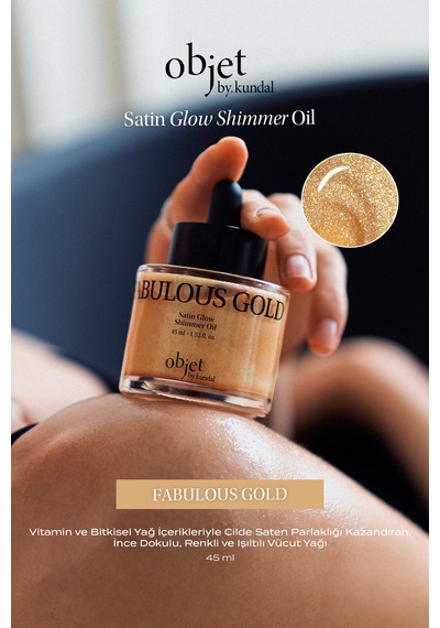 İnce Dokulu, Renkli Ve Işıltılı Vücut Yağı Kundal Satin Glow Shimmer Oil Champagne Rose 73561133