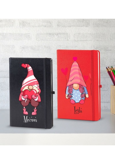 Bk Gift Kişiye Özel Sevgili Temalı 2 Li Defter Seti, Sevgiliye Hediye, Sevgililer Günü Hediyesi, Doğum Günü Hediyesi-9 Çok Renkli