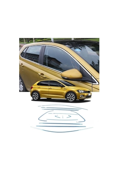 Autogp Vw Polo Aw Cam Çerçevesi Kenar Çıtası Krom Tamtur 2018+ 12 Parça Bgc-1212-22
