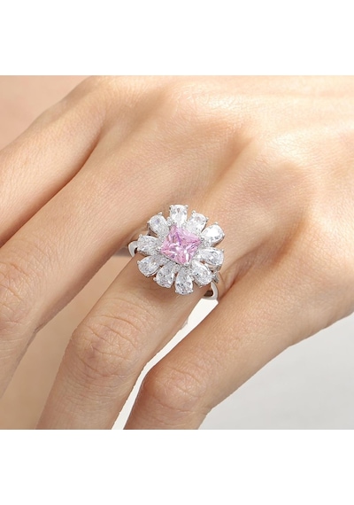 Mia Vento Effective Diamond Milano Rüyası Pink Taşlı Gümüş Yüzük