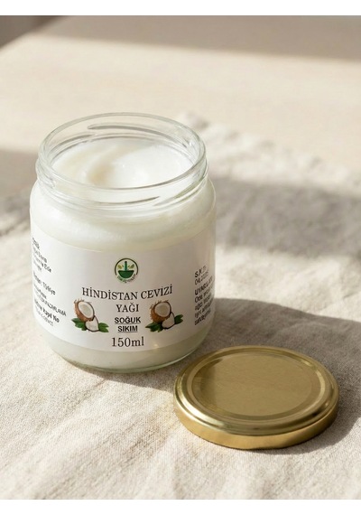 Soğuk Sıkım Hindistan Cevizi Yağı Coconut Oil Cocos Nucifera Saf Doğal 150 Ml 150 ML