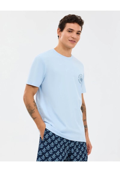 Skechers M Regular Mavi Erkek T-shirt S2610119-0721