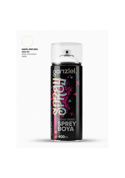 Ganziel. Sprey Boya Beyaz Eşya Beyazı Ral9003-301 Ral9301 Beyaz Eşya Beyazı