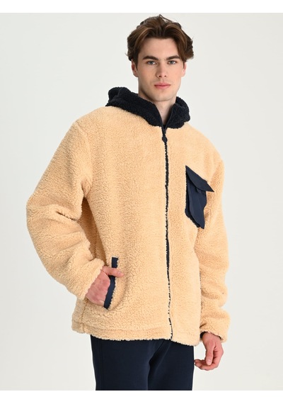 Fenerbahçe Taş Tribün Cep Detaylı Erkek Peluş Sweatshirt