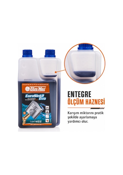 Oleo-mac Eurosint 2 Zamanlı Motor Yağı Ölçekli Şişe 1 Litre