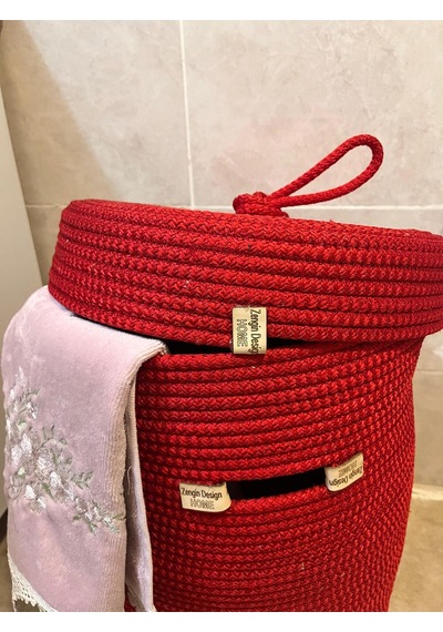 Zengin Design Home Banyo Çamaşır Sepeti Zdh-012 Kırmızı