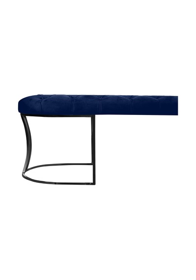 Viego Siyah Bench Puf Mavi