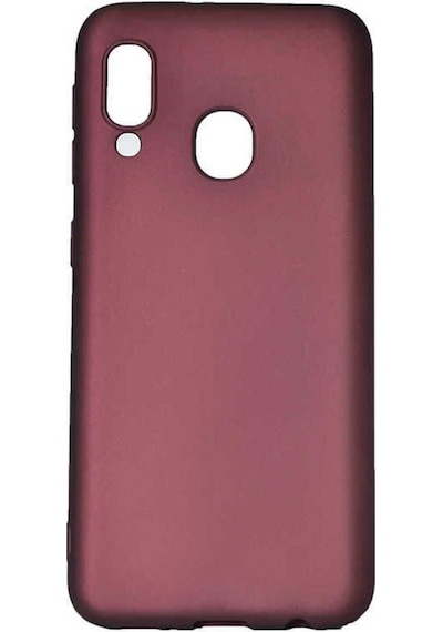 Galaxy A40 Kılıf Zore Premier Silikon Kapak Mürdüm