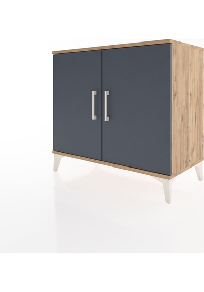 Hyperion Şifonyer 2 Raflı 2 Kapaklı 88x44x80 Çam-antrasit Çam