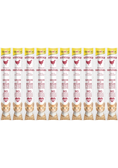 Gimcat Sticks Tahılsız Tavuklu Ödül Çubuğu 10'lu