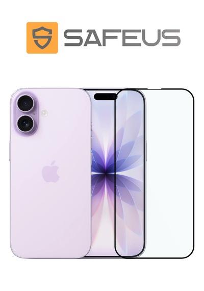 Safeus Tam Kaplayan Parmak İzi Bırakmayan Safir Ekran Koruyucu Cam, Apple Uyumlu iPhone 17 İle