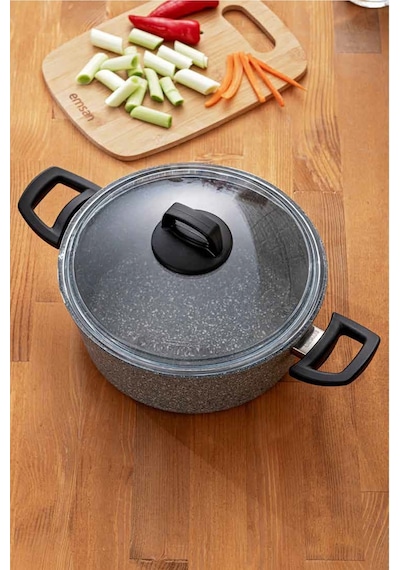 Emsan Titanium Granit Derin Tencere 20 Cm