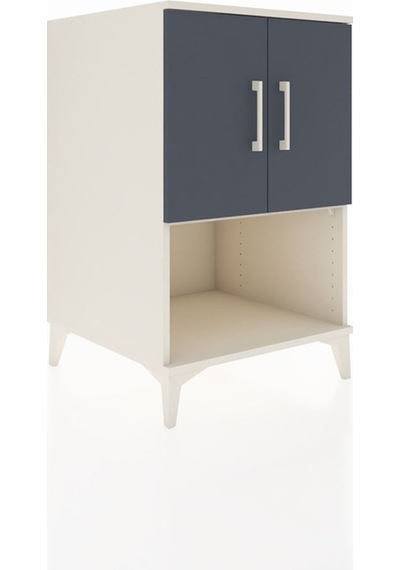 Kronos Komodin 2 Raflı 2 Kapaklı 60x59x96 Aytaşı-antrasit Aytaşı