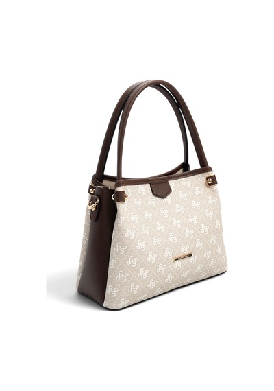 Silver Polo Sp1254 Kadın El Çantası Monogram Taş-kahve