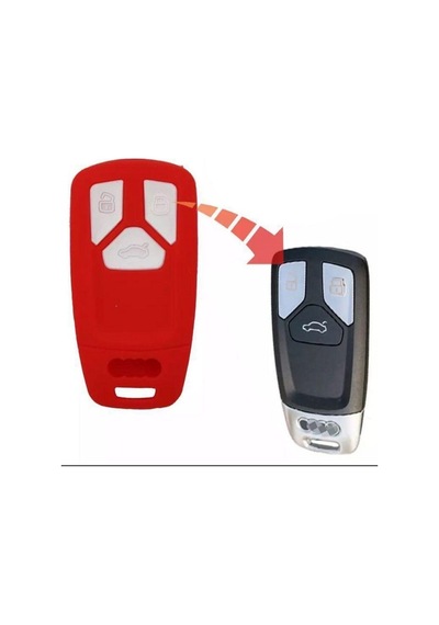 Audi Keyless A4 A5 A6 A7 Q3 Q5 Silikon Anahtar Koruma Kılıfı Kırm