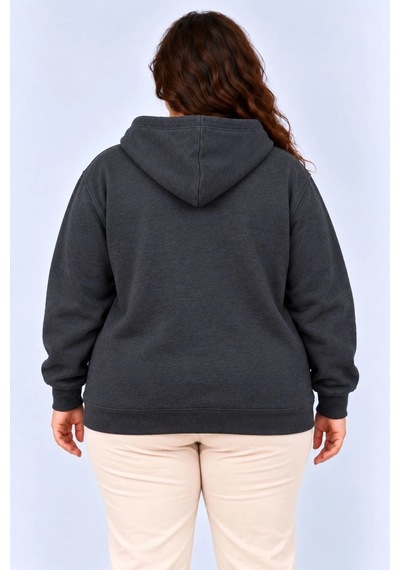 Moda Kadın Battal Büyük Beden Üç İplik İçi Şardonlu Kapüşonlu Kanguru Cepli Kışlık Sweatshirt - Füme Çok Renkli Moda Kadın Battal Büyük Beden Üç İplik İçi Şardonlu Kapüşonlu Kanguru Cepli Kışlık Sweatshirt - Füme Çok Renkli