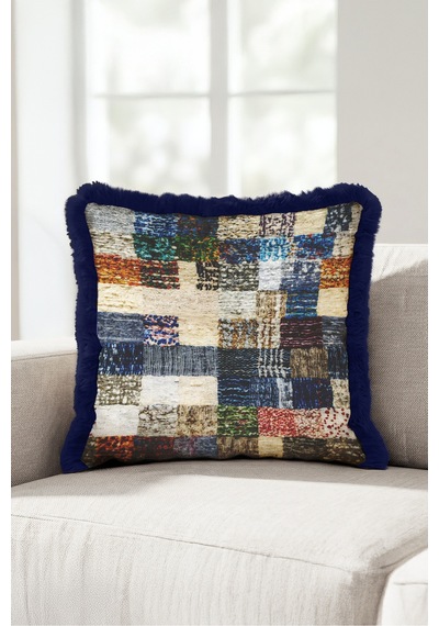Patchwork Etnik Motifli Saçaklı Yastık Kılıfı - Mozaik Bohem Lacivert Krem Püsküllü Kırlent Kılıfı Sessiz Vadi Halo Patchwork Etnik Motifli Saçaklı Yastık Kılıfı - Mozaik Bohem Lacivert Krem Püsküllü Kırlent Kılıfı Sessiz Vadi Halo