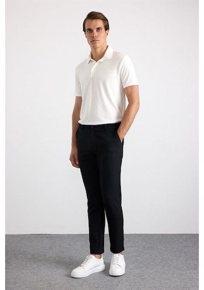 Süvari Siyah Slim Düz Jogger Pantolon Spn2020500010-s09