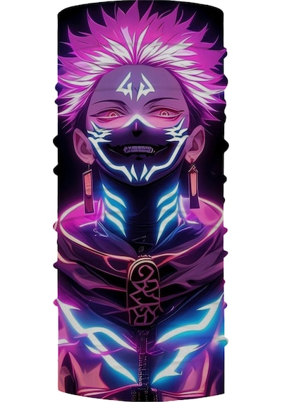 Bebo Store Extreme Outdoor Spor , Motorcu Ve Bisiklet Kullananlara Özel Desenli Buff Boyunluk Bandana Balaklava Anime-202 Baskılı