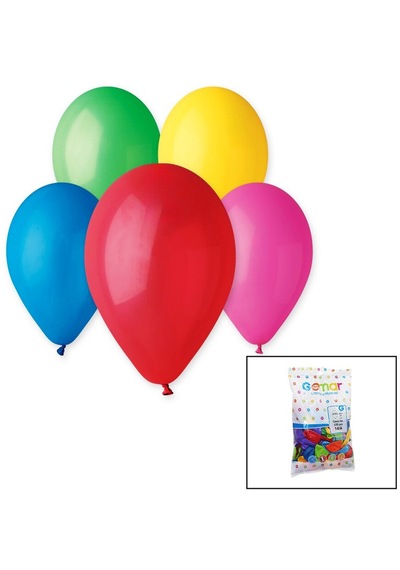 Renkli Klasik Balon 10 İnç - 26cm - 100pcs 4801 Çok Renkli