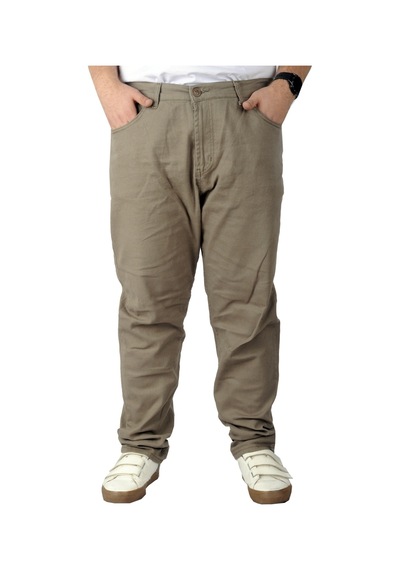 Mode Xl Büyük Beden Erkek Gabardin Pantolon 5 Cep Doğa Classic 22920 Bej 001