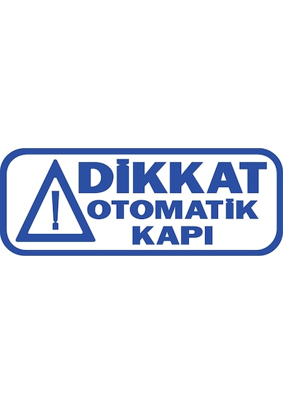 Otomatik Kapı Uyarı Yazısı (16 X 6 Cm) Sticker