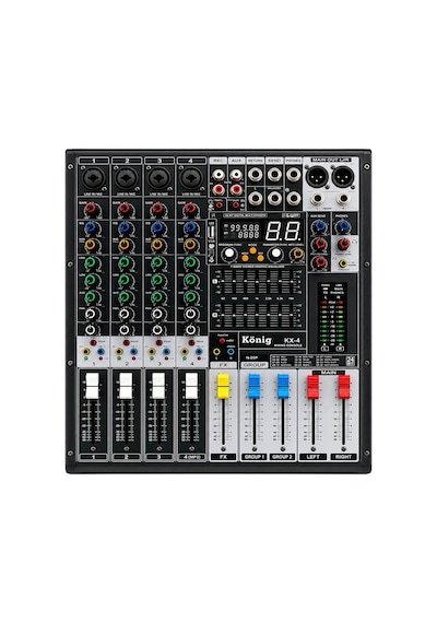 König Kx-4 4 Kanal 2 Aux Giriş Usb - Mp3 - Bt 99 Dsp 2x7 Band Eq Deck Mikser